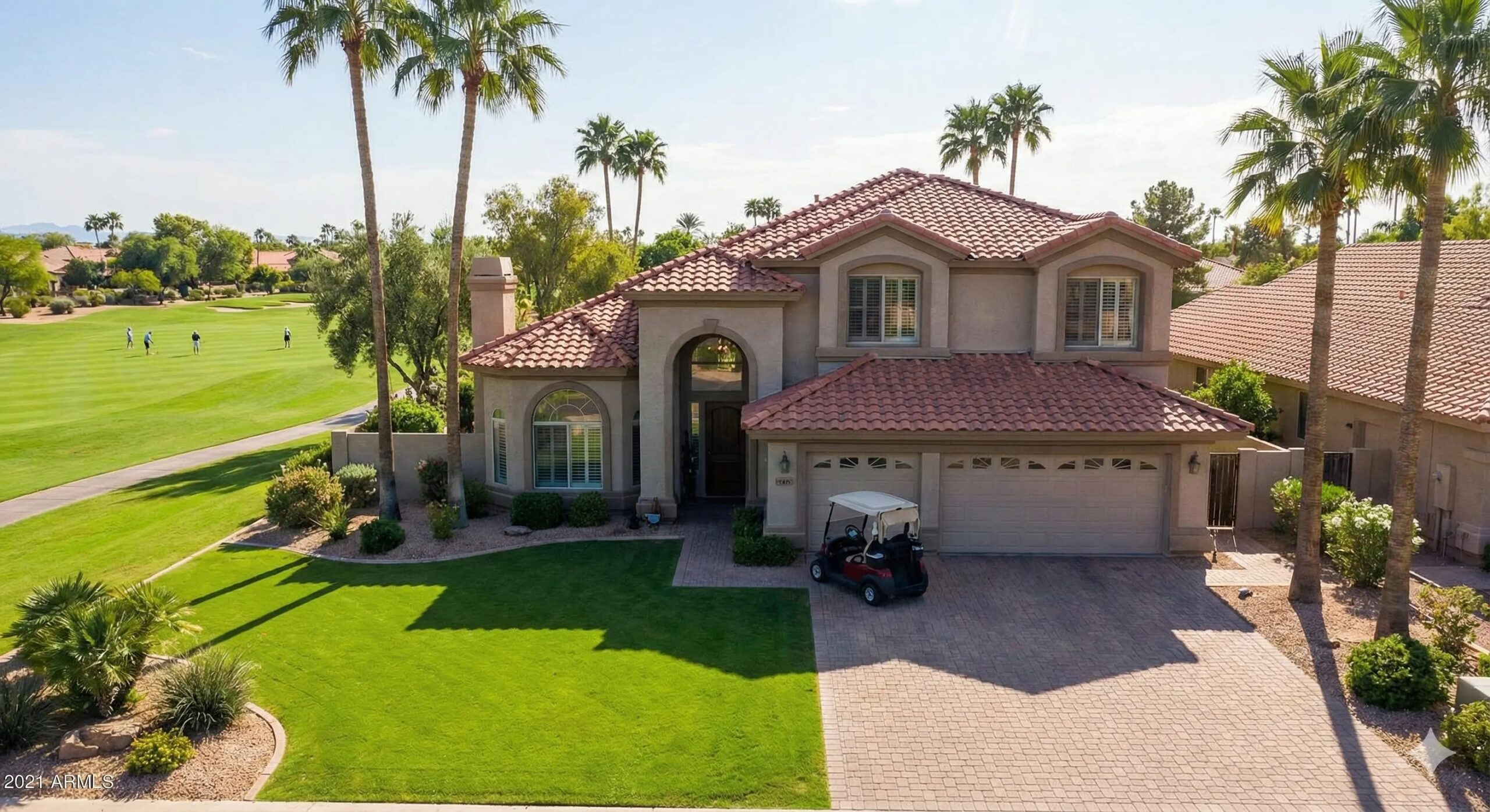 Golf course home in Grayhawk Scottsdale Arizona with fairway views