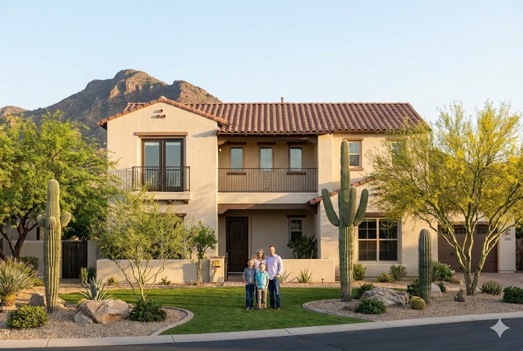 Tatum Ranch family homes for sale in Cave Creek Arizona with Black Mountain views and desert landscaping