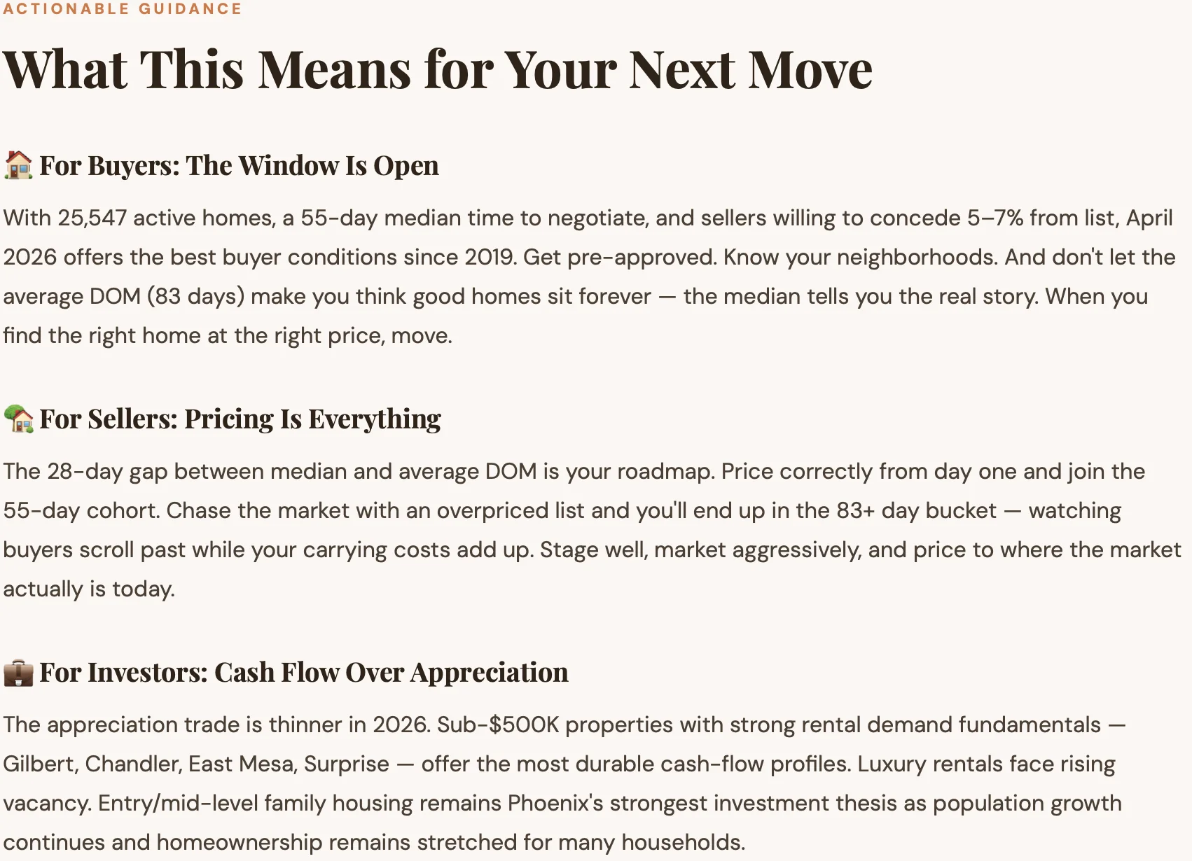 What does this mean for your next move