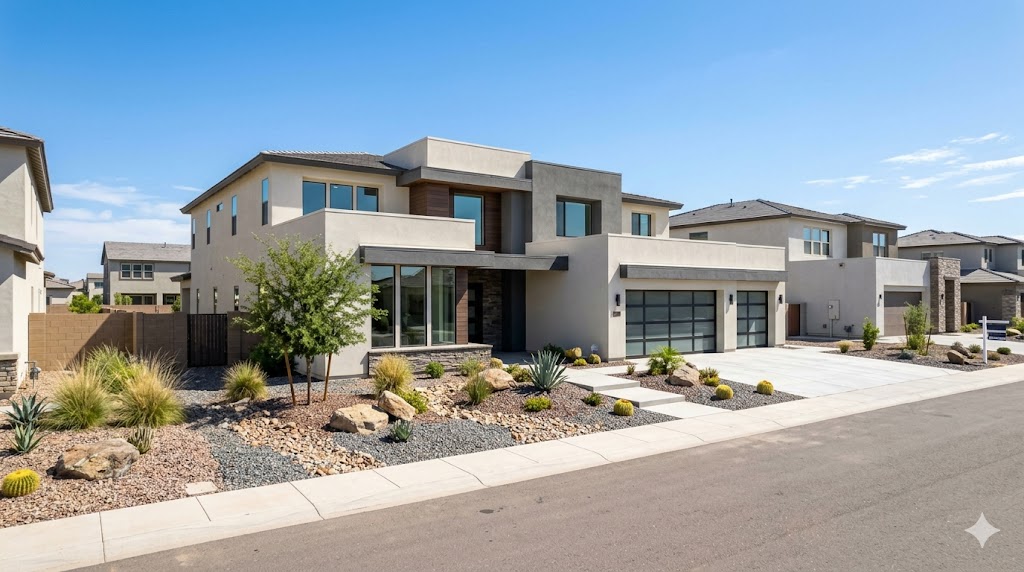 Brand new construction home with three car garage and large lot in Chandler Heights Southeast Chandler Arizona